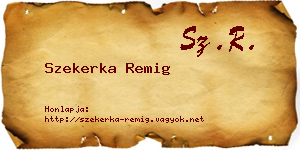 Szekerka Remig névjegykártya